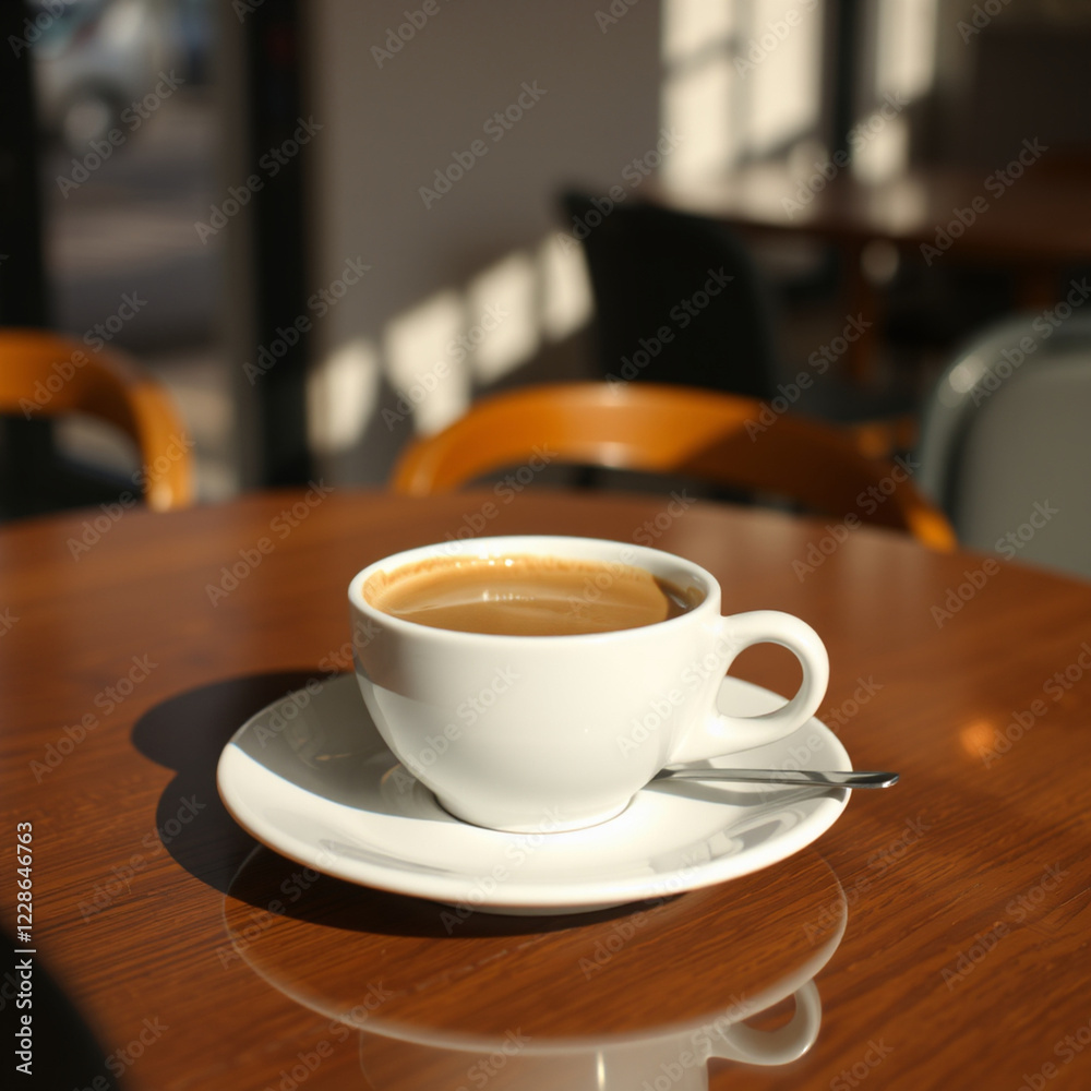cup of coffee on a table