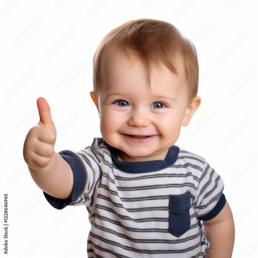 Funny baby with exaggerated facial expression and gesture Funny baby with exaggerated facial expression and gesture