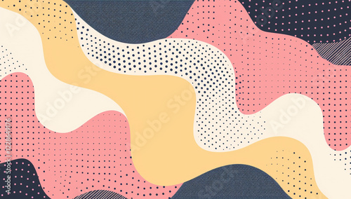 abstract background with flowing organic shapes, subtle textures and calming muted pastel color scheme