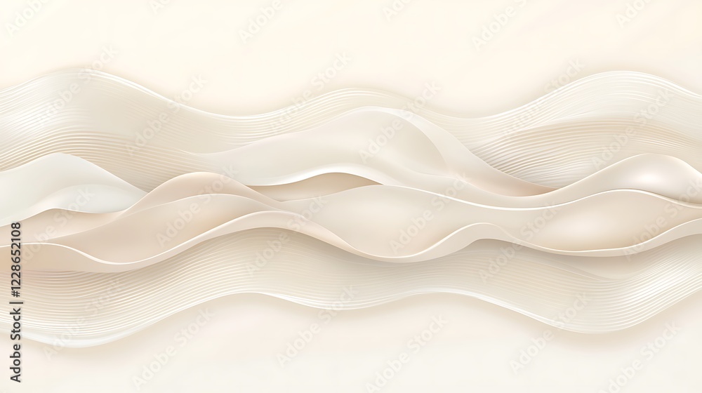 Obraz premium Abstract Cream Wave Pattern Background Design