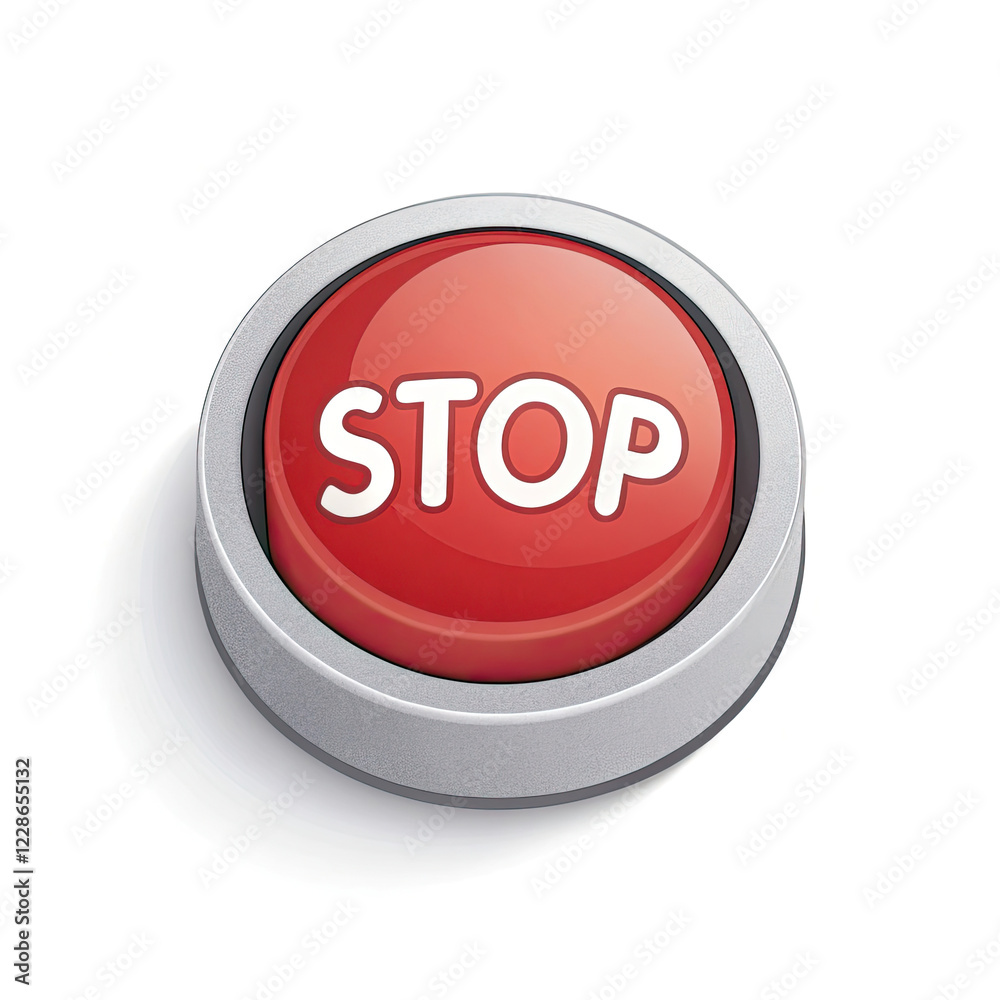 red stop button red stop button