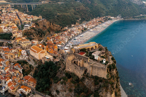 Coastal Calabrian castle from above