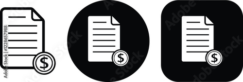 Bonds icon in flat and line set. stock market treasury bond vector for apps or website symbol. equity or corporate bonds sign chart isolated on transparent background