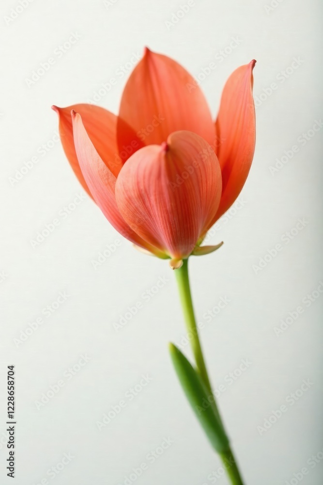 Fototapeta premium Isolated Butea monosperma on white background with soft focus, blur, flower, floral