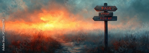 Signpost for Choices in Life PAST PRESENT FUTURE