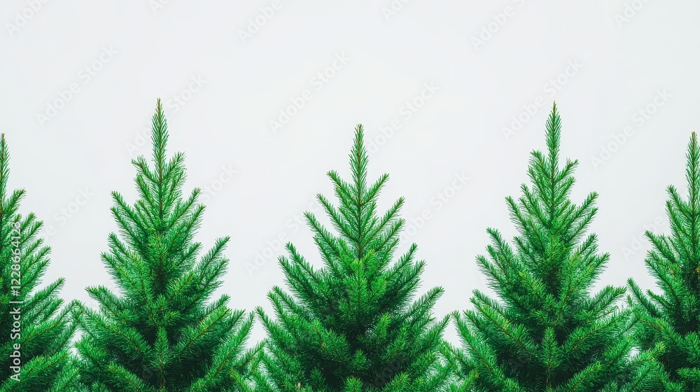 Evergreen Trees Minimalist Christmas Arrangement Evergreen Trees Minimalist Christmas Arrangement