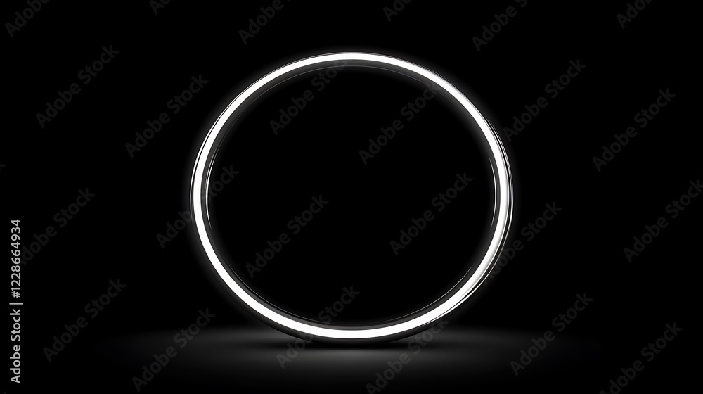 Illuminated Oval Ring Abstract Design Element Illuminated Oval Ring Abstract Design Element
