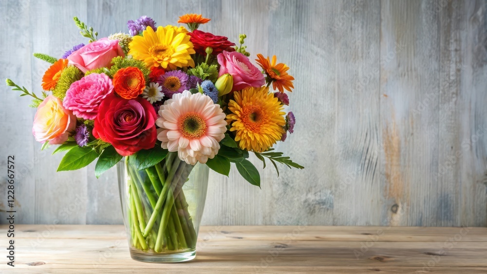 Colorful mix of fresh flowers arranged in a elegant vase, flowers, home decor, flowers, home decor Colorful mix of fresh flowers arranged in a elegant vase, flowers, home decor, flowers, home decor