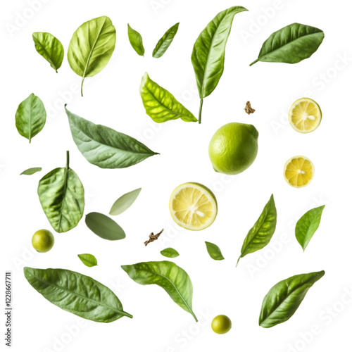 Fresh lemon and slice isolated on white and transparent background. PNG cutout. fresh lemon PNG, lemon slice PNG, lemon isolated, lemon cutout, lemon with slice, lemon transparent background,