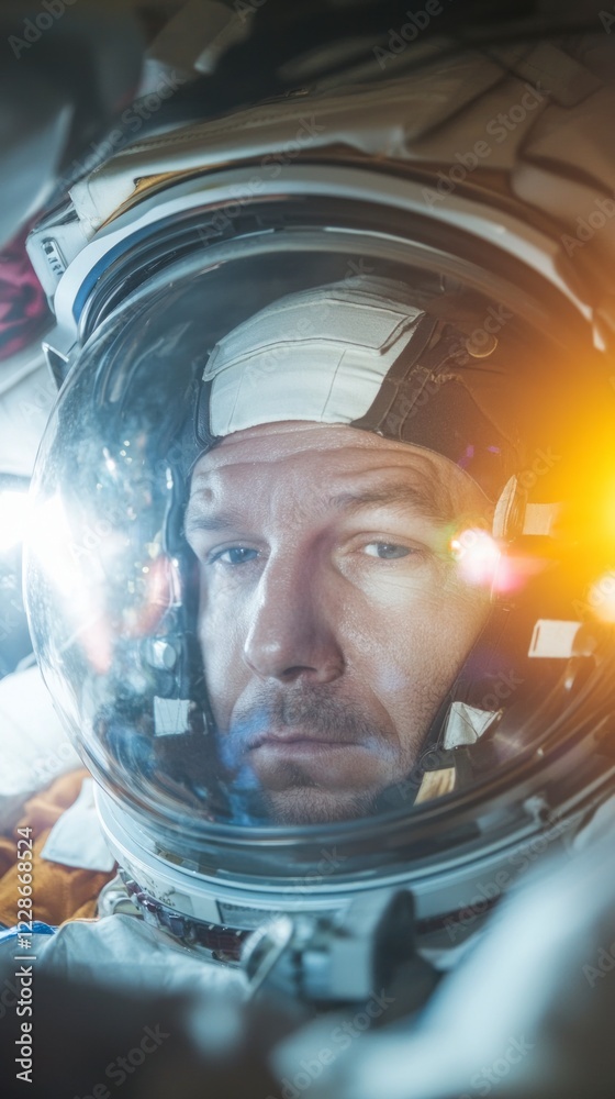Astronaut in Space Helmet Close up Portrait Space Exploration Galaxy Cosmos Astronaut in Space Helmet Close up Portrait Space Exploration Galaxy Cosmos