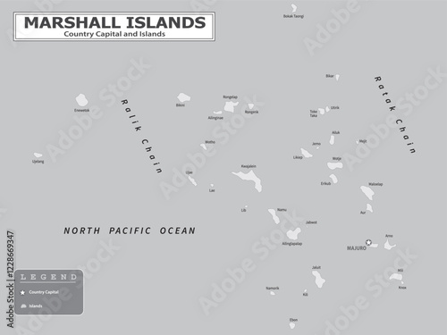 Australian Countries Geography Political map. Political map of country with capital, province or state capital, major cities and town.