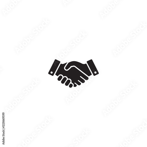  Handshake Silhouette Icon – Business Agreement Symbol