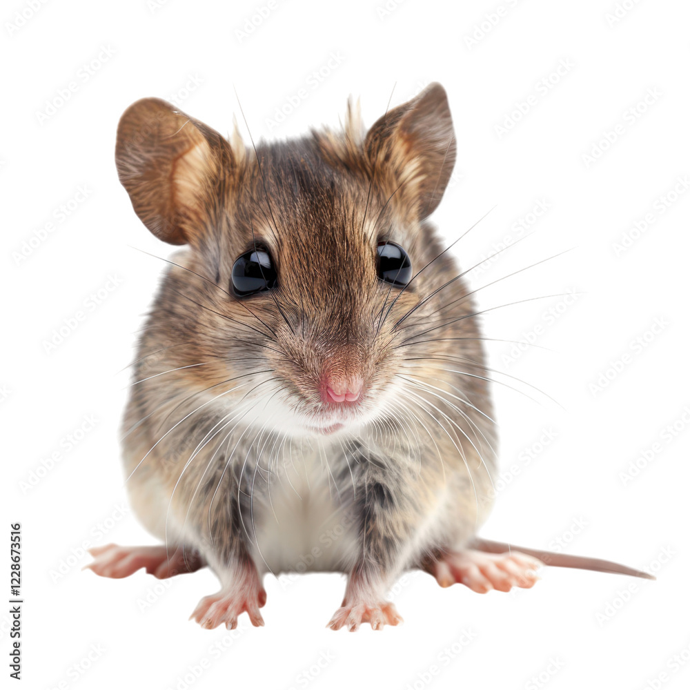 Close-up of Adorable Brown Mouse with Large Black Eyes and Whiskers Close-up of Adorable Brown Mouse with Large Black Eyes and Whiskers