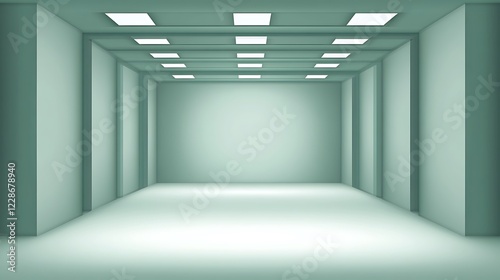 Minimalist Empty Room Interior Design With Recessed Lighting