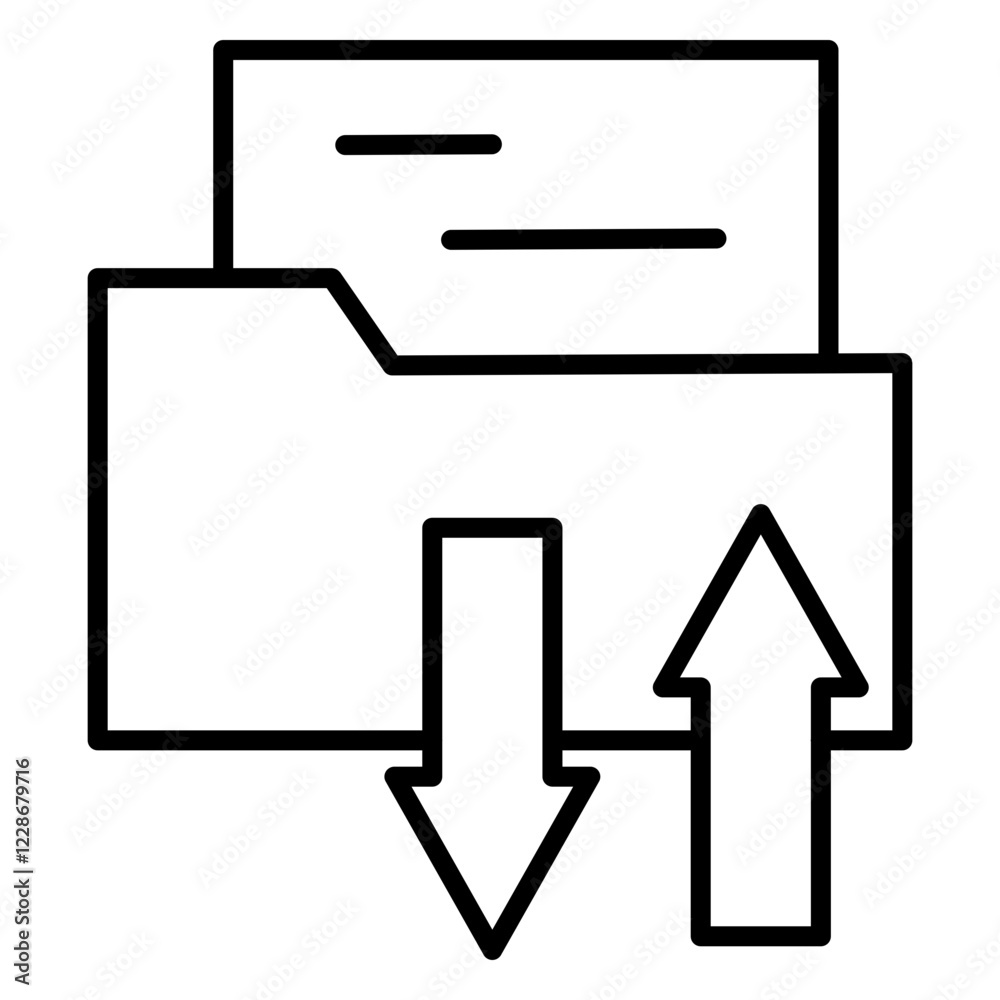 Digital Communication Outline Icon – Technology and Networking Symbols Digital Communication Outline Icon – Technology and Networking Symbols
