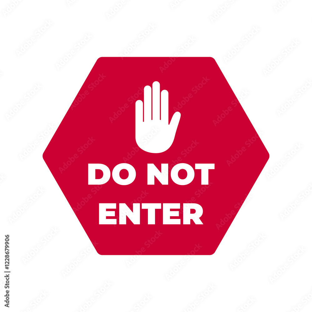 flat design do not enter signage vector illustration 02 flat design do not enter signage vector illustration 02