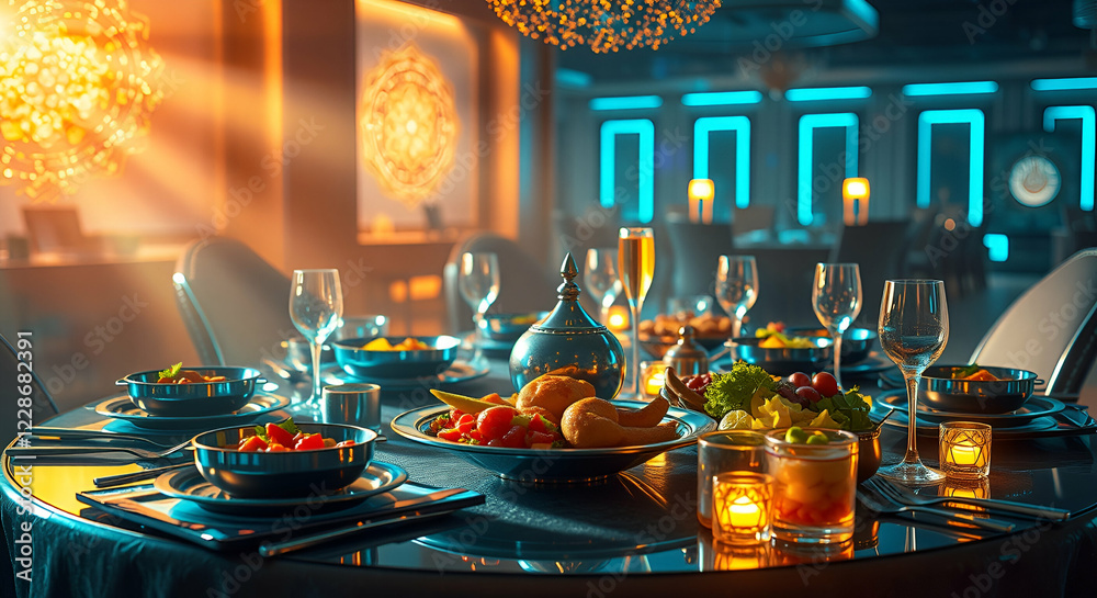 a dinning iftar table in ramadan ai a dinning iftar table in ramadan ai