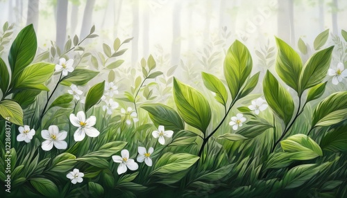 Minimalist Forest Awakening Background