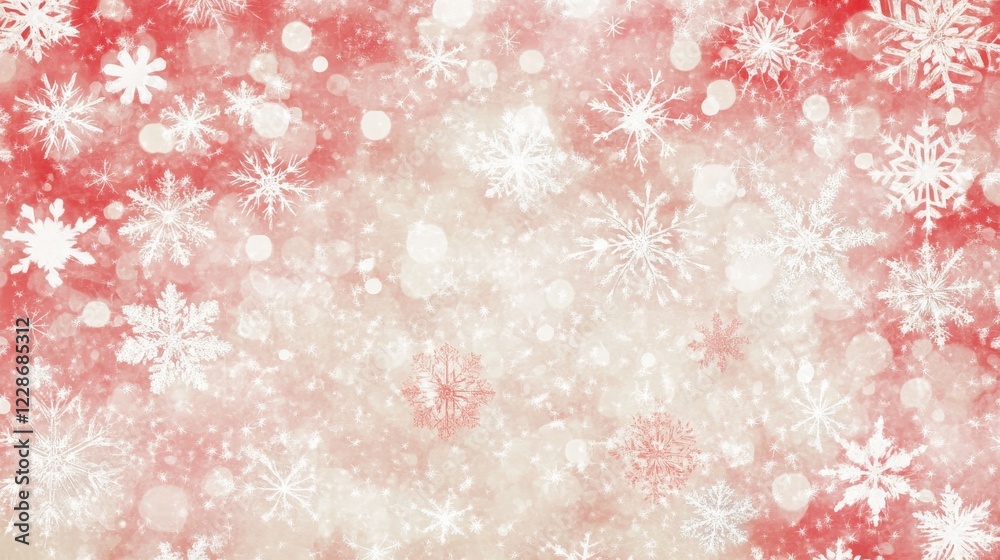 Festive Red Winter Snowflake Background Design Festive Red Winter Snowflake Background Design