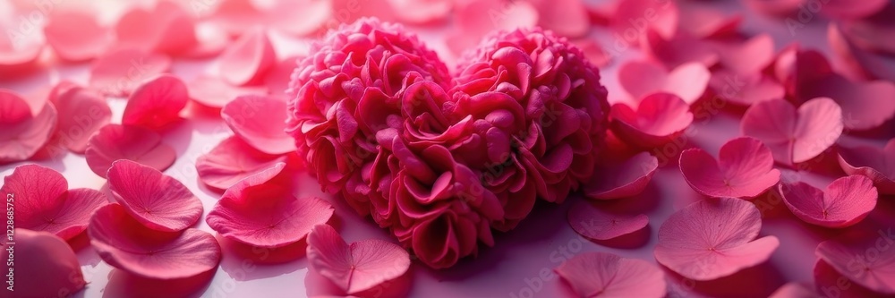 A heart composed entirely of lush rose petals , flowers, rose, blossom A heart composed entirely of lush rose petals , flowers, rose, blossom