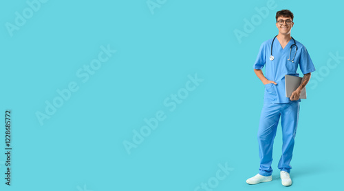 Male medical student with m...