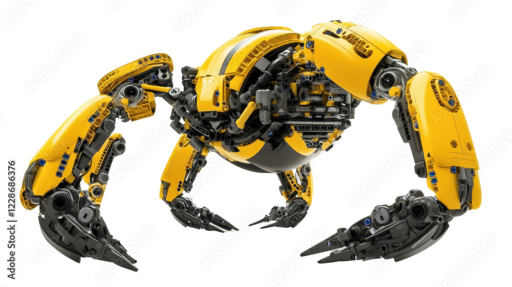 Bee and honey with a cyborg, construction machinery, truck, and excavator working on a road Bee and honey with a cyborg, construction machinery, truck, and excavator working on a road