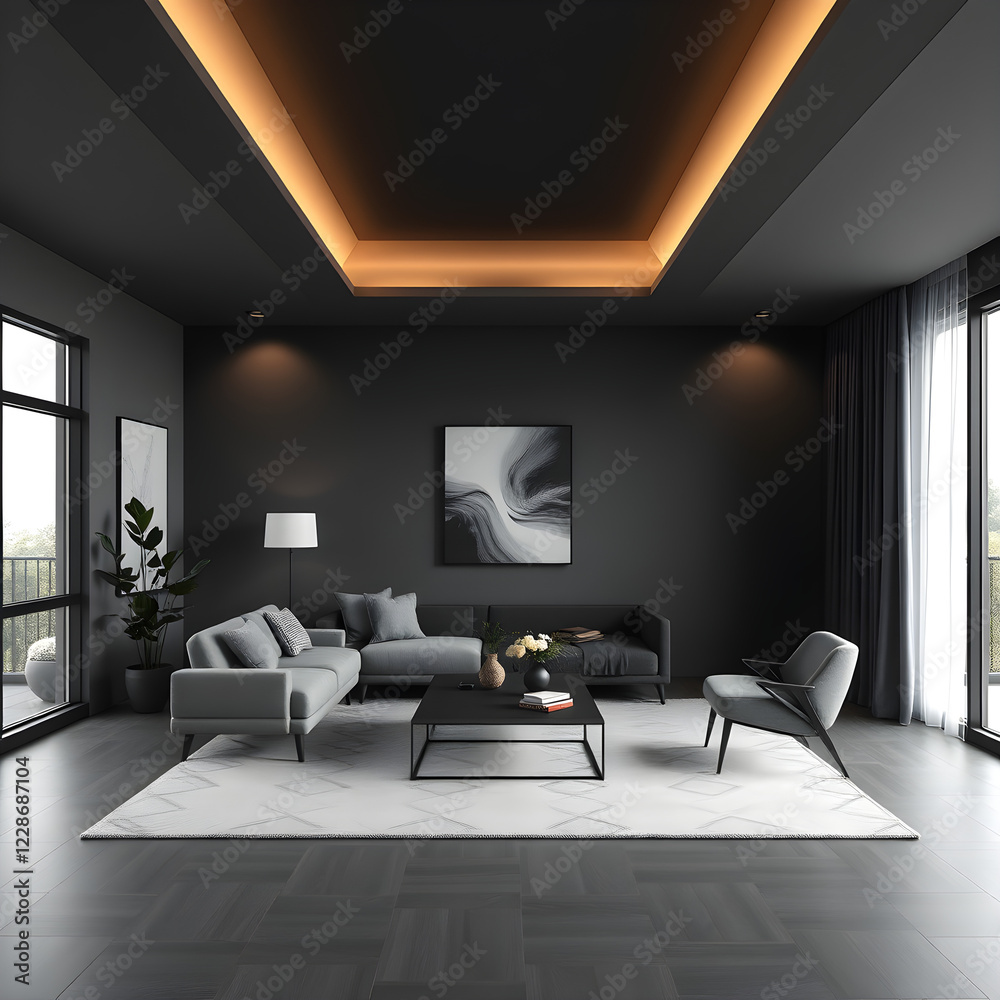 Fototapeta premium modern living room interior