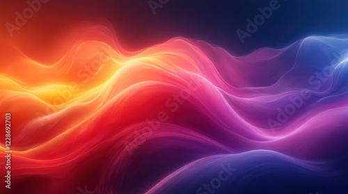 Wallpaper Mural Abstract Colorful Waves: A Vibrant Digital Art Piece Torontodigital.ca