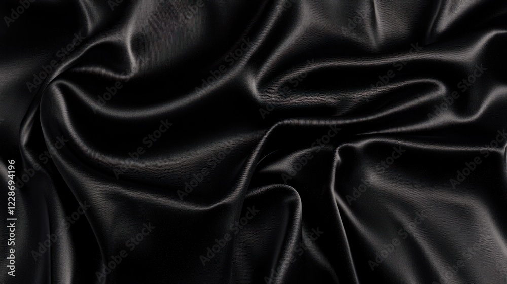 Obraz premium Elegant Black Draped Fabric