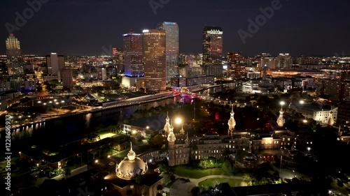 Wallpaper Mural Tampa Skyline At Tampa In Florida United States. Corporate Building Landscape. Illuminated Skyscraper. Tampa At Florida United States. Traffic Cityscape. Downtown Scenery. Torontodigital.ca