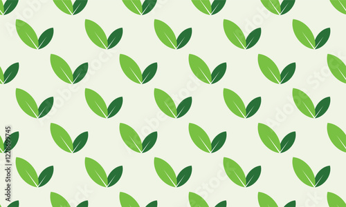 Illustration background leaf pattern green unique design