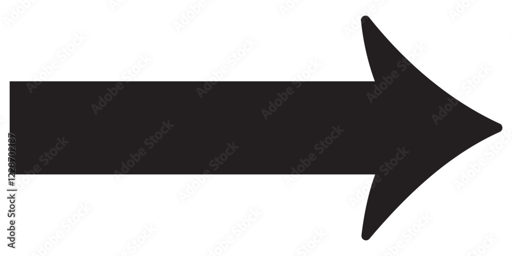 Long arrow. Black and Red arrow pointing Right and Left. Bold and Thine long arrow. Vector illustration. Long arrow. Black and Red arrow pointing Right and Left. Bold and Thine long arrow. Vector illustration.