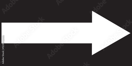 Long arrow icon isolated. Long arrow vector, icon. Red, Black and Blue horizontal arrow. Right and Left long arrow vector icon.