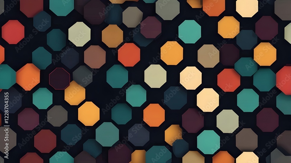 Vector hexagons pattern. Geometric abstract background with simple hexagonal elements. Generative AI