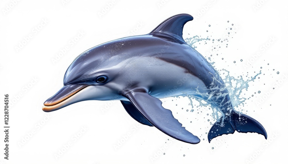 Fototapeta premium Majestic Dolphin Leaping Out of Water