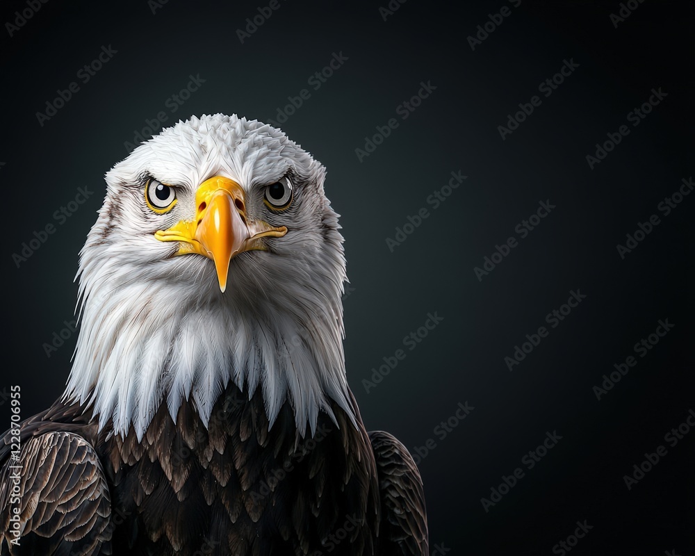 Majestic Eagle Portrait with Intense Gaze Majestic Eagle Portrait with Intense Gaze