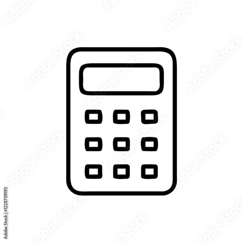 Calculator Vector Icon – Arithmetic & Calculation Symbol
