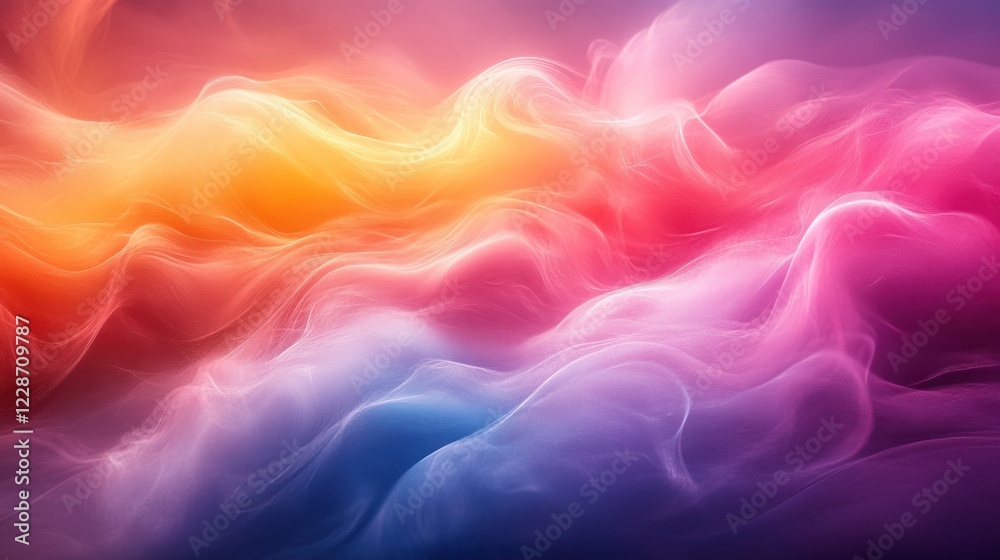 Abstract Colorful Smoke Waves: A Dreamlike Digital Art Abstract Colorful Smoke Waves: A Dreamlike Digital Art