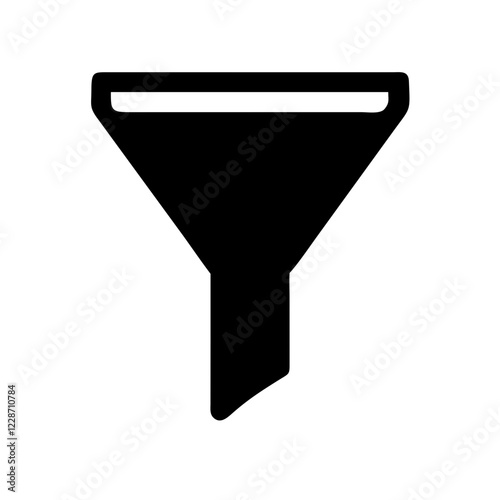 Funnel Vector Icon – Filtering & Sorting Symbol