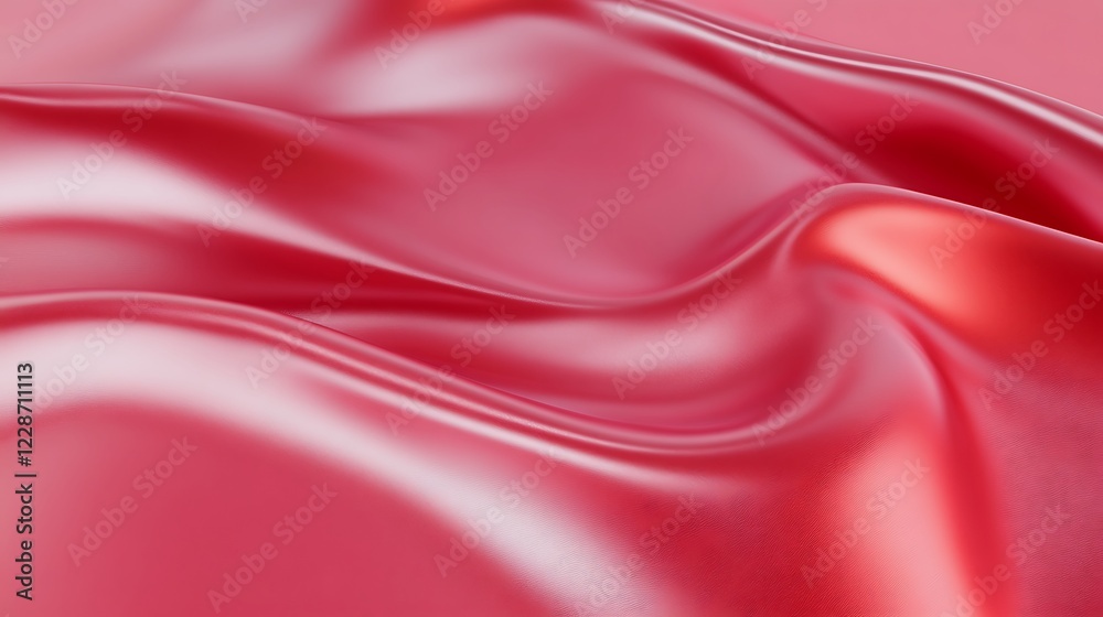 Obraz premium Draped Crimson Fabric Smooth Texture Background