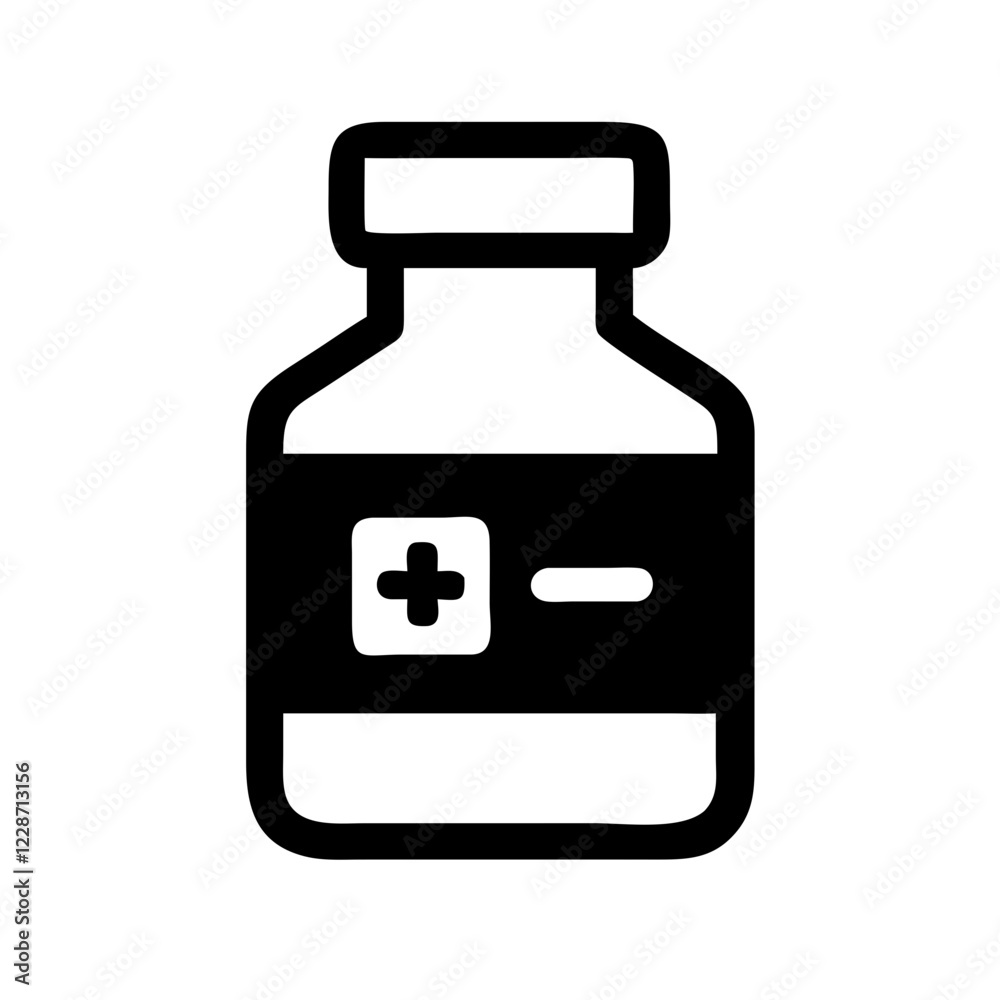 Medicine Bottle Vector Icon – Healthcare & Pharmaceutical Symbol Medicine Bottle Vector Icon – Healthcare & Pharmaceutical Symbol