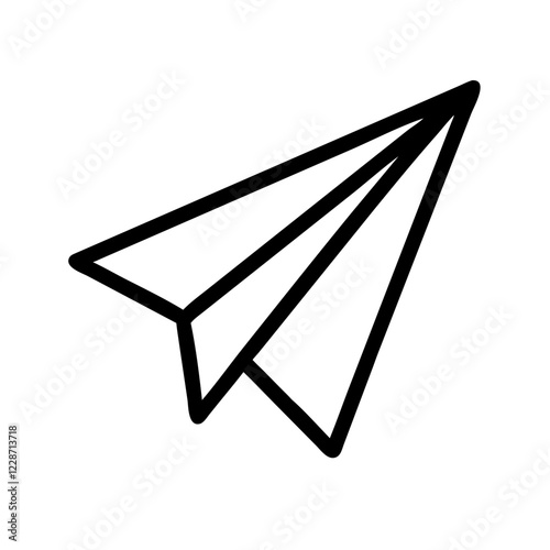 Paper Airplane Vector Icon – Flight & Origami Symbol