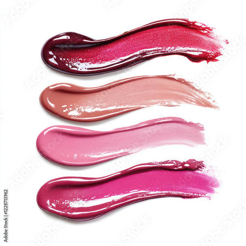 red lips isolated on white