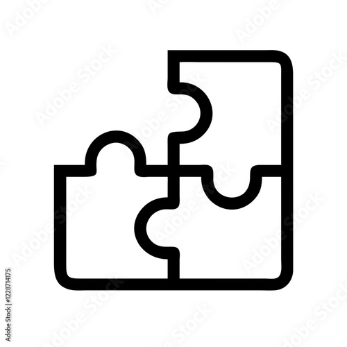 Puzzle Vector Icon – Problem Solving & Challenge Symbol