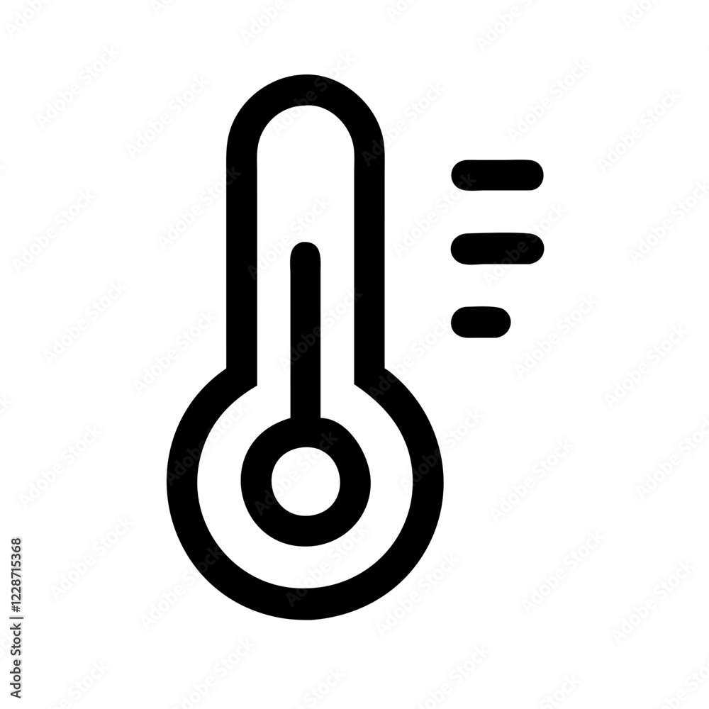 Thermometer Vector Icon – Temperature & Measurement Symbol Thermometer Vector Icon – Temperature & Measurement Symbol