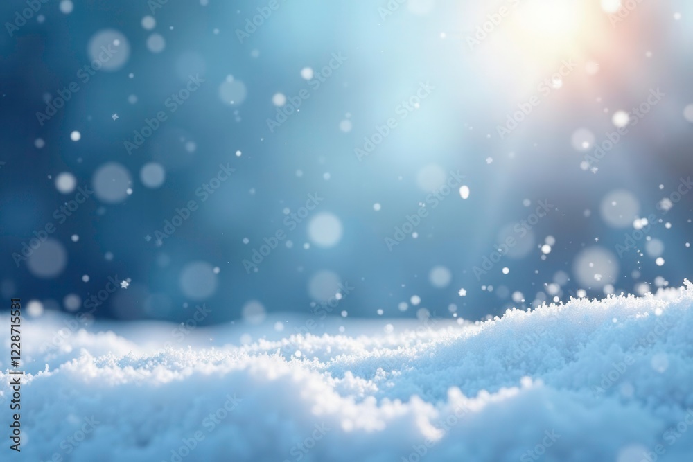 Sparkling silver snowflakes fall gently on a serene winter sky, frosty, white, sparkles Sparkling silver snowflakes fall gently on a serene winter sky, frosty, white, sparkles