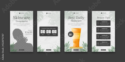 Social Media Stories Cosmetics Nature Theme Template