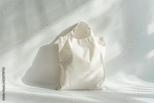High Resolution of Cotton Tote Bag on White Background Mockup for Design