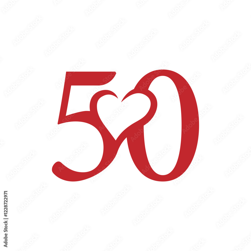 initial number 50 with love valentine day initial number 50 with love valentine day