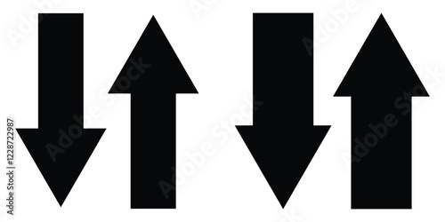 Up and down arrows icon vector. Upward and downward sign symbol. Vector illustrator.